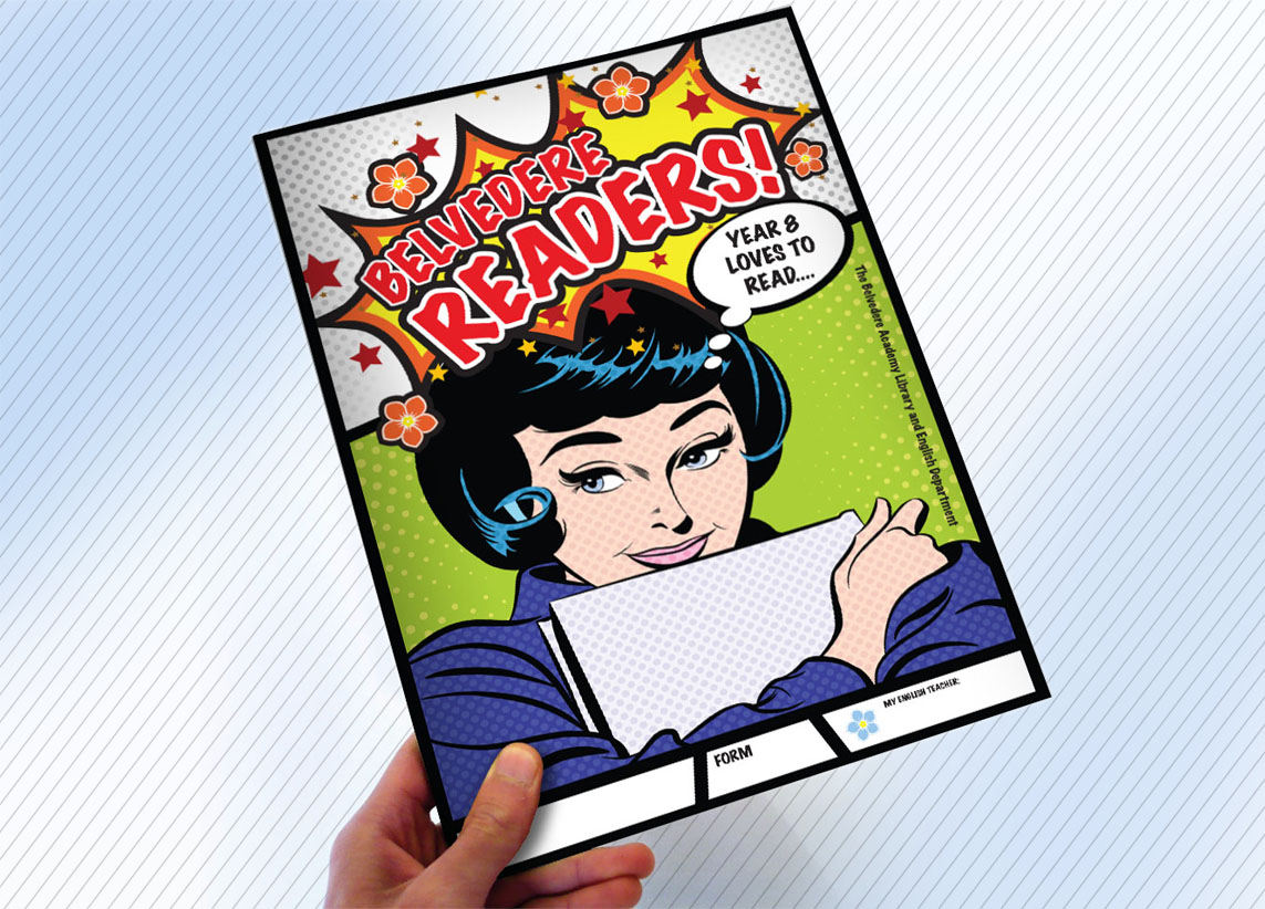 Belvedere Readers cover design - reading scheme literature with a pop art feel